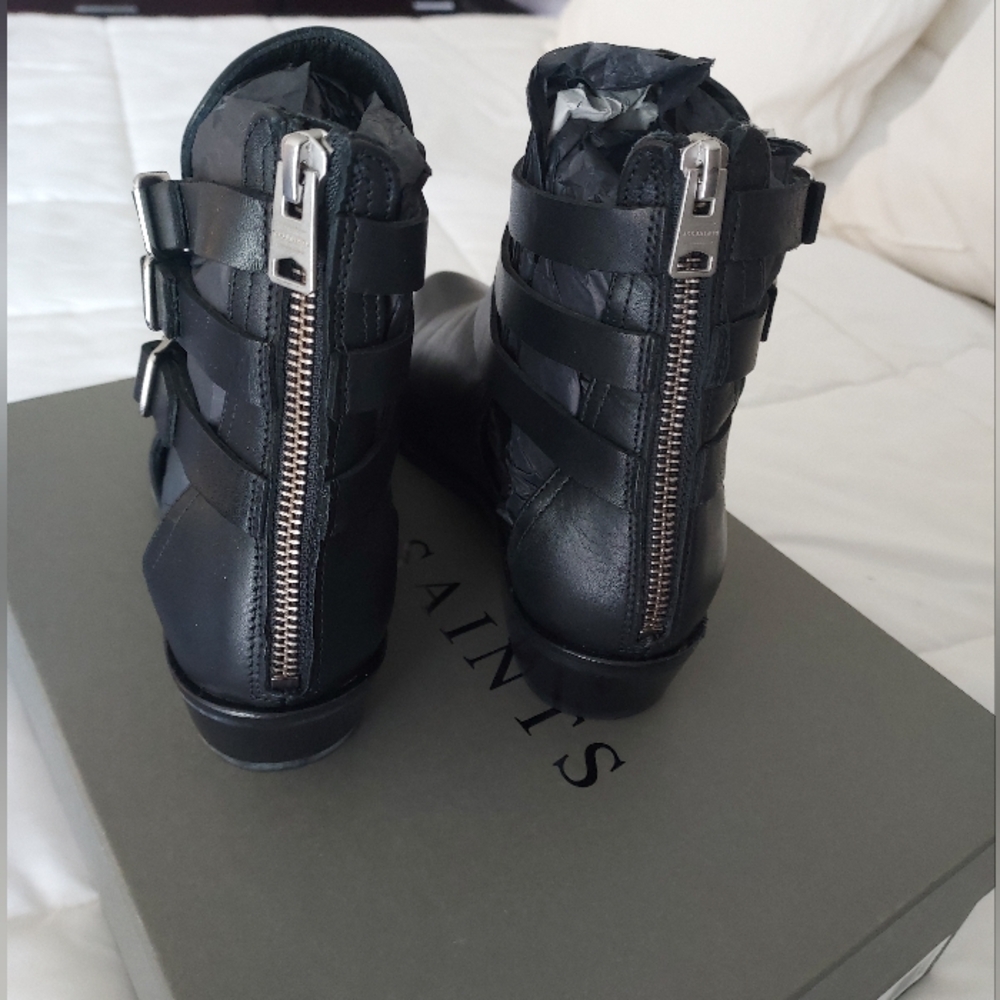 NIB Allsaints Naomi booties, black, 9 - Picture 4 of 6